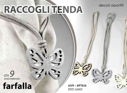 Raccogli tende farfalla cm - 9,